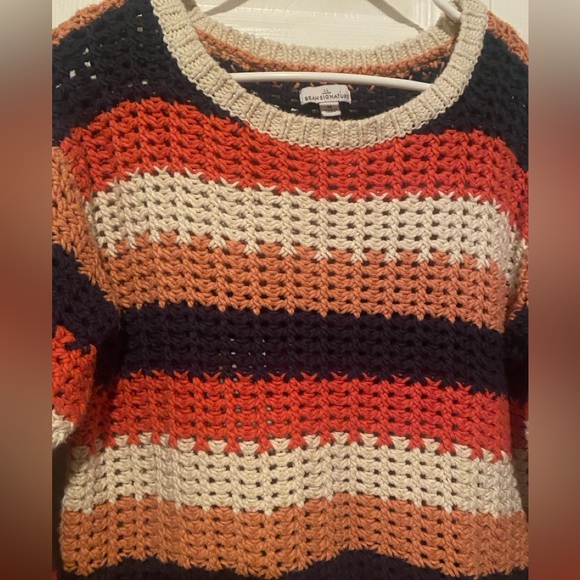 L.L Bean Signature Chunky Knit 3/4 Sweater - Picture 2 of 6